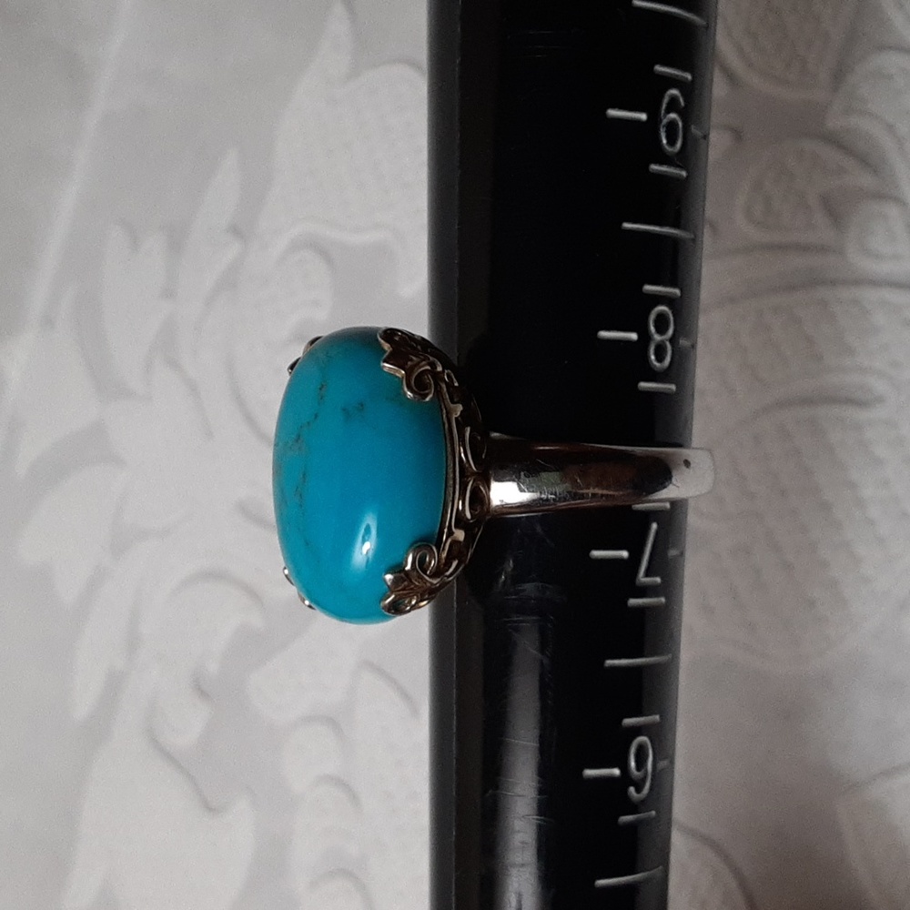 925 Genuine Turquoise, Gold over Sterling. FIRM. - Picture 10 of 16